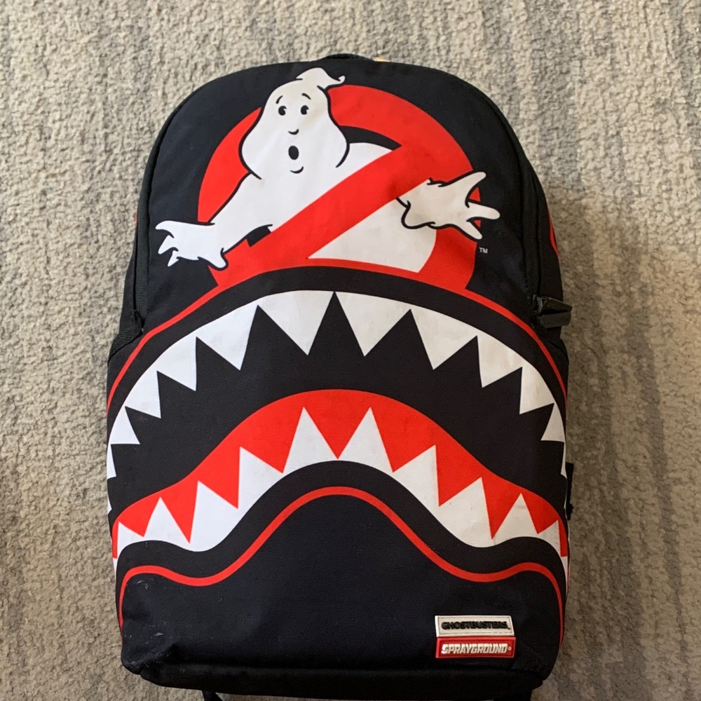 Sprayground Ghostbusters Black and Red Backpack